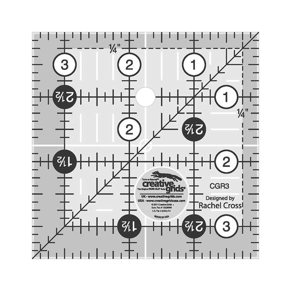 Creative Grids Quilting Ruler3 1/2in Square - CGR3 – The Sewing